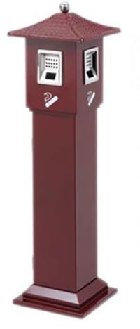 generic Hochwertiger Aschenbecher Ette Aschenbecher Für Draußen, Abnehmbarer Innerer Eimer, Mülldose, Kommerzieller Stand Aschenbecher Halter Für Home Patio, Draußen/Rot