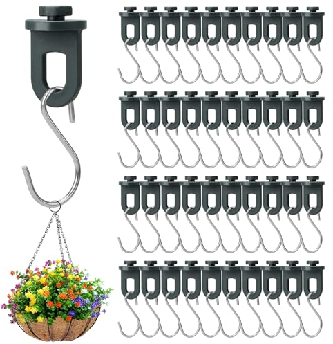 Kigniote 100 Stück Gewächshaus Zubehör 50x Gewächshausclips + 50x Gewächshaus Haken Aufhängevorrichtungen für Gewächshaus Stabile Pflanzenhalter für Innen Regal Gewächshausgärten Hängetöpfe