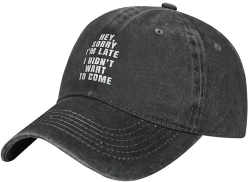 Unisex Cappucci da Golf, Scusa, Sono in Ritardo, Non Volevo Venire Trucker Cappello Regolabile,con Visiera Visiera Baseball Cappello Piatto per Pesca Running Ciclismo