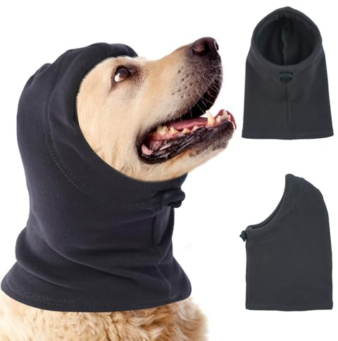 Ohrenschutz Hund, Gehörschutz für Hunde Feuerwerk Lärmschutz, Hund Ohrenschützer für Hämatom, Reduziert Lärm, Ohrenhaut Schützen,Grau,L