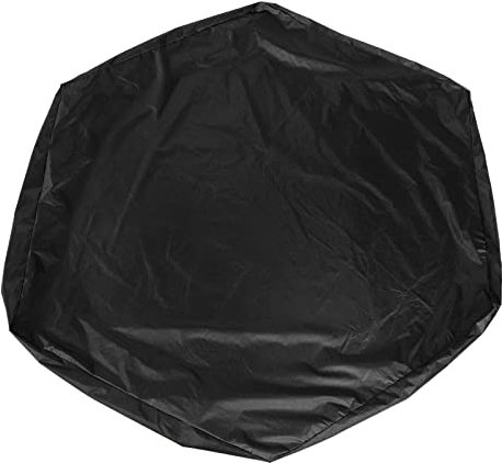 Tomotato Hexagon Sandbox Cover, Drawstring Sandpit Cover & Pool Sun Cover for Outdoor Garden Furniture(140x120x20cm, Black)