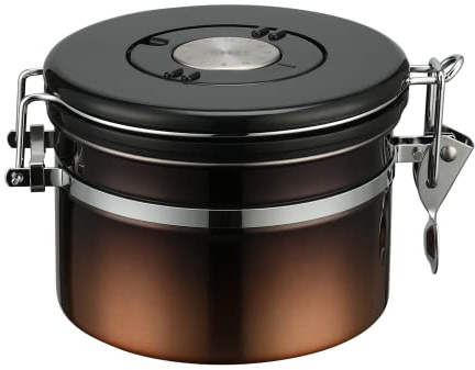 Home Bay 900 ml luftdichter Edelstahl-Kaffeedose (250–500 g), Kaffeebehälter mit Datums-Tracker-Deckel