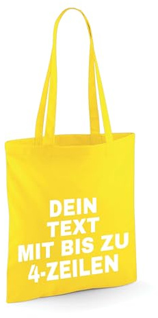 NIMAMA Tragetasche Jutebeutel Bedrucken Lassen - Mit Wunschtext personalisiert - Einkaufstasche als Geschenk für Damen und Herren selbst gestalten