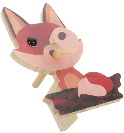 ULDIGI Brillenhalter in Fuchsform Holz Stabil Ausstellungsständer Schreibtischschmuck Brillenständer Tierornament Partygeschenk