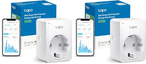 TP-Link Tapo Smart WLAN Steckdose Tapo P110 mit Energieverbrauchskontrolle, Smart Home Alexa Steckdose, funktioniert mit Alexa, Google Home, Sprachsteuerung, Fernzugriff, Kein Hub notwendig, Mini