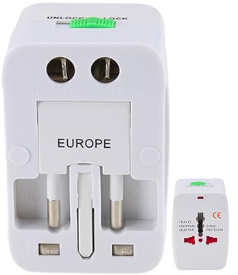 Adaptador de Viaje Universal - Adaptador de Viaje Universal con protección contra sobretensiones | Equipo de Carga para Ordenador portátil EE.UU. Reino AU UE Protección contra sobretensiones