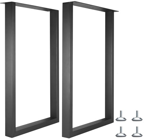 TOOSOAR Pata Mesa Metalica Cuadrada 28x40CM | Patas para Mesas de Hierro | Patas Mesa Diseño Estable para Apoyo de Muebles​