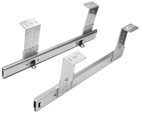 Staffa regolabile per scrivania per computer, tastiera, cassetto, guida a due sezioni per carichi pesanti da 30,5 a 40,6 cm, per un sollevamento fluido e un'efficiente area di lavoro