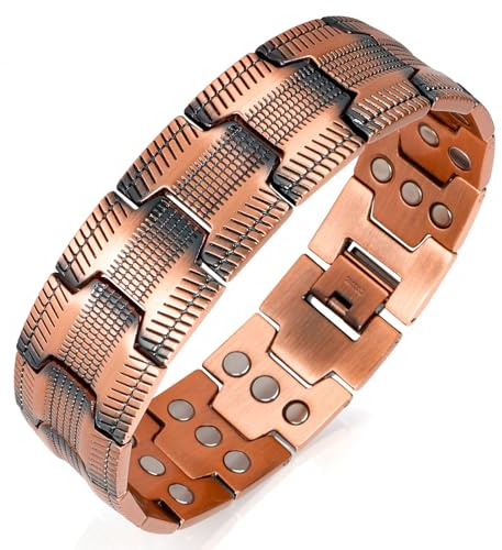 TDEXI Magnetarmband Herren, Kupfer Magnet Armband Herren männer mit Ultra-Stärke Magnet-Kupferspange Schmuck Armbänder