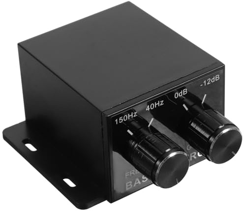 iplusmile Bouton De Basses Réglable RCA pour Amplificateur De Voiture, Contrôleur De Niveau Audio, Adaptation RCA, Amélioration Sonore Automobile