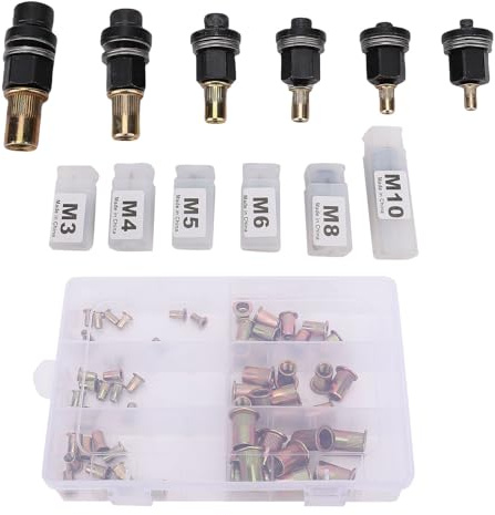 Juego de Herramientas de remachado eléctrico Manual M10 M8 M6 M5 adaptadores de remachado tuercas muebles uso Industrial