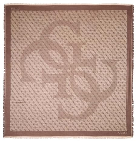 GUESS Tuch Eco Erica Kefiah 120x120 Brown Logo braun