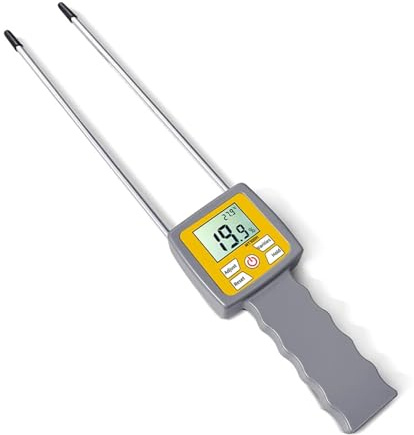 Medidor Digital De Humedad De Heno De 0 A 84% De Alta Sensibilidad For Hierba, Paja, Aserrín, Salvado De Trigo, Paja Y Alfalfa.