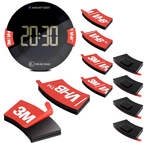 EFEALL Ersatz Parkscheibe Klebepads [8 PCS] für OOONO P-DISC/CO-Driver NO2 | Größere Klebefläche, Passgenaue Nutzung, 3M VHB Klebepad, Rückstandsfrei Entfernbar für OOONO P-DISC NO4/3/2/1/Co-Driver NO2