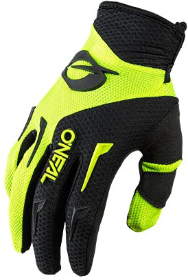 O'NEAL | Fahrrad- & Motocross-Handschuhe | Kinder | MX MTB DH FR Downhill Freeride | Langlebige, Flexible Materialien, belüftete Handinnenfäche | Element Youth Glove | Schwarz Neon-Gelb | Größe L