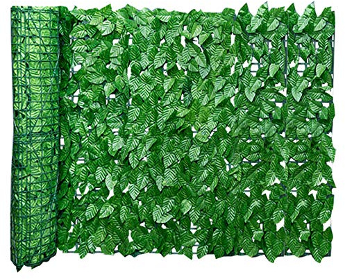 MMUK Clôture De Feuille Artificielle, Artificiel Haie Feuillage Clôture Pare-Vue Treillis De Saule Feuillage Artificiel Aménagement Paysager Protection Contre Les Rayons UV Décoration de Jardin