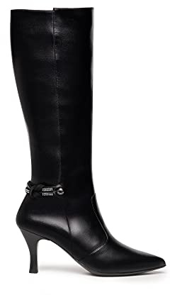 Nero Giardini I205522DE Stivali Donna in Pelle - Nero 37 EU