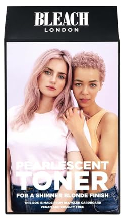 Bleach London Pearlescent Toner Kit: Neutralise Yellows & Achieve Pearly Blonde Colour, Ammonia-Free Semi-permanent Toner for Bleached Blonde Hair, Includes Colourant, Developing Lotion, and Mask