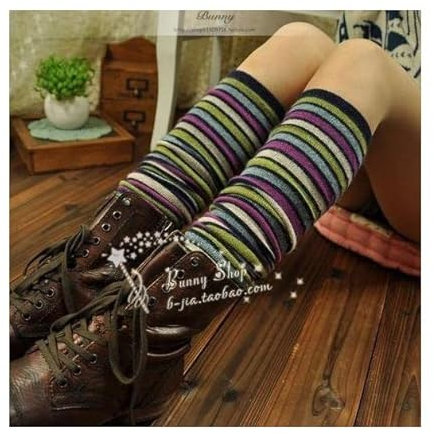 YEKIM Beinwärmer Warme Socken Bio Merino Kaschmir Gestrickte Beinlinge Fußlose Boho Wintersocken Für Frauen Mädchen