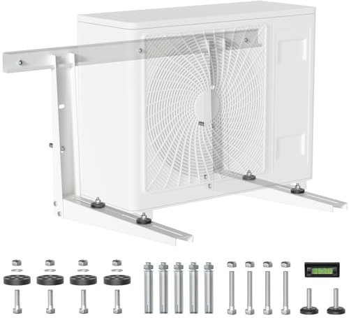Soporte de montaje en pared para aire libre para aire acondicionado mini split sin conductos, sistemas de bomba de calor, soporta hasta 330 libras, universal 9000-36000 BTU