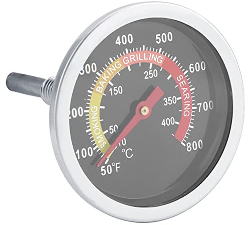 Akozon Indicatore di Temperatura per Affumicatore, 50~800 ℉ Termometro per Barbecue in Acciaio Inossidabile Griglia per Barbecue Quadrante di Cottura Indicatore di Calore a Gas Carbone