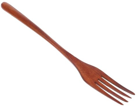 UPKOCH Tenedor de madera Pasta Espaguetis Cubiertos de madera Estufa de cocina portátil Tenedor de freír Tenedor de servir de frutas Tenedor de cocina Tenedor para el hogar Tenedor resistente al