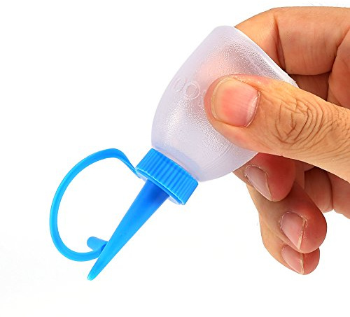 Qiilu Nadelflaschen 30ml, 6 Stück Industrieller Ölspender Klebegel-Öl-Flasche Leere Kunststoff-Quetschflasche Jet-Spender Applikatorflasche, Applikator Flasche für DIY Handwerk Nachfüllkleber