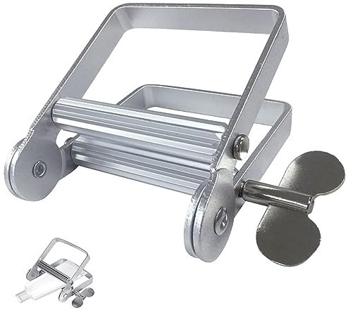Tubenquetscher, Silber Tube Squeezer, Rostfreier Stahl, für Zahnpasta, Pharmazeutika und Hautpflegeprodukte