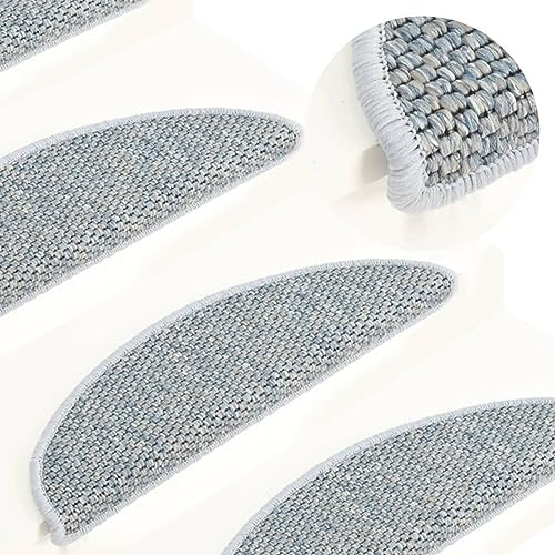 CIADAZ Treppenmatten Selbstklebend Sisal-Optik 15 STK. 65x21x4 cm Blau, Stufenmatten, Treppenteppich, Antirutschmatten Für Treppen - SPU:326874