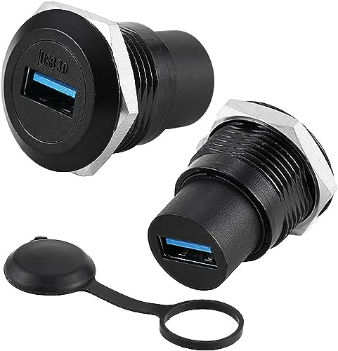 PENGLIN 2PCS USB3.0 Bulkhead Connector, USB Through Panel Adapter, USB3.0 Panel Mount Female to Female Coupler
