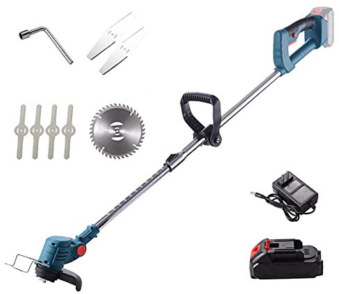 Suuim Cortacésped inalámbrico eléctrico portátil, cortacésped de Mano pequeño para el hogar, cortacésped inalámbrico, Herramienta de perforación de jardín, desbrozadora, Lith Recargable