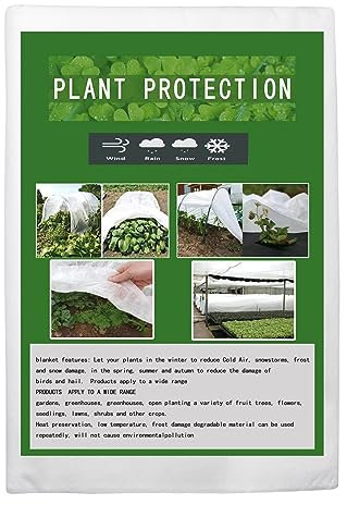 Vegamall 2 * 10m Wintervlies für Pflanzen Frostschutz 17gsm Pflanzenvlies Frostschutz, Vlies Pflanzenschutz Winter für Gemüse Obst Blumen Gartenbau Insektenschutz