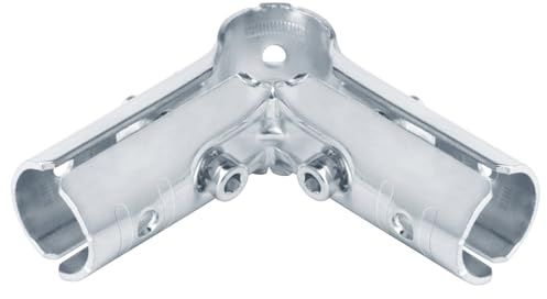 eoere 8 Sets 90-Grad-Strukturrohrverbinder, Metallgelenk-Kettenglied-Zaunklemme, passend für 3,2 cm Außendurchmesser, Rundrohrrahmen