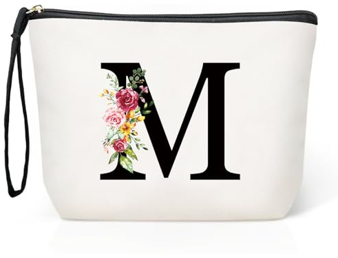 Große Make-up-Tasche, Muttertagsgeschenk, Schminktasche Damen, Reise Canvas Kosmetiktasche, Geburtstagsgeschenke für Frauen und Mutter, Geschenke für Freundinnen, Braut, Brautjungfern, Schwester M