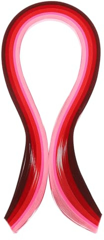 PATIKIL 390 x 7 mm Quilling Papierstreifen Papier Quilling, 100 Stück Origami Fröbelstern Papierstreifen Streifen Set für Kunst, DIY, Handarbeit, Weihnachten, Farbverlauf Rot