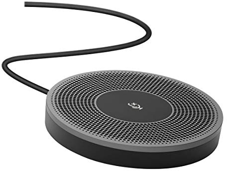 Logitech 989-000405 Micrófono de expansión para sistemas de videoconferencia MeetUp, luces indicadoras, botón de silencio, micrófono (mono, banda ancha, cancelación de ruido), compatible con