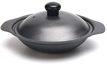 YXUANYZNB Mini wok en fonte avec couvercle, 22 cm/24 cm/26 cm pour cuisinière à induction, wok de présentation de table pour usage unique/multi-utilisateur, petite casserole chaude domestique, poêle