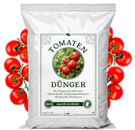 Der Gartencoach Aromadünger für Tomaten mit aktivierter Pflanzenkohle I nachhaltig & biologisch I optimale Ernährung und organischer Volldünger für alle Fruchtgemüse-Arten (5 Kilogramm)