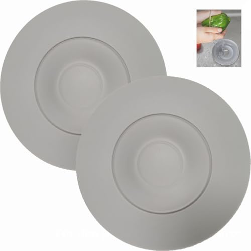 Universal Abflussstopfen Silikon,2 Stück Abfluss Stöpsel Flexibel Abflussstöpsel Silikon,für Waschbecken,Küchenspülen(Durchmesser 10.8cm)