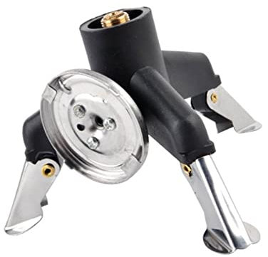 Drfeify Triangle Conversion Head Durable Gas Stove Adapter for Outdoor Camping Hiking, Portable Stove Head Converter with Stable Three Legged Support, Premium Copper Nylon Tripod Gas Adapter