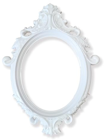 Selfie Posing Frame Photo Booth Prop Hen Wedding Party (White Large Oval)