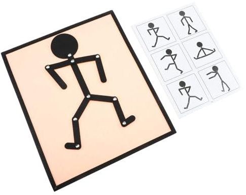 Beaupretty Jeu de Motricité Fine en Tissu pour Maternelle, Jouet Éducatif pour Garçon et Filles, 1 Lot de Petites Figurines Mobiles 24 Cartes Recto Verso, Développement Coordination et Éveil