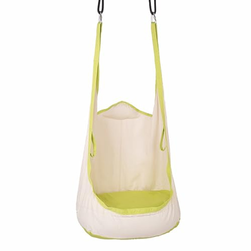 Columpio de cápsula, asiento sensorial de algodón mejorado, hamaca colgante con cojín inflable y todos los accesorios, capacidad de carga de 120 kg, for adultos y niños, uso en interiores(White)