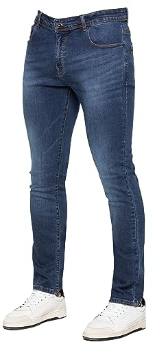 989Zé ENZO Pantalon Homme Slim Ajustement Coupe clasique Coton Stretch Denim Pantalon Jeans