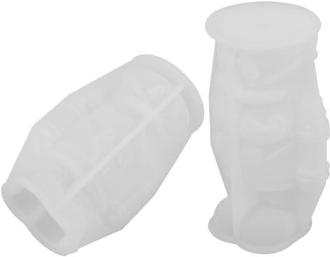 Mikikit Stampo in Silicone 2 Pezzi a Forma di Schiaccianoci per Candele e Resina Riutilizzabile e Antiaderente per Creazioni Natalizie Fai da Te Dimensioni 135X85X67 CM