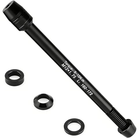 Steckachse Rollentrainer Fahrrad, Steckachsen für Fahrradtrainer - M12 x 1.5/1.75 Fahrradteile Hinterradtrainer Steckachsen für Fahrradtrainer Indoor Rennrad Mountainbike (M12x1.75/ 160-172)