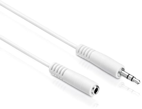 PerfectHD 2 m ljudkabel förlängning 3,5 mm | AUX-kabel | Audio Stereo telekabel | 3,5 mm kontakt till 3,5 mm uttag | Förlängningskabel för hörlurar smartphones surfplatta mobiltelefon PC KFZ HiFi |