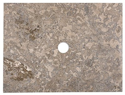 WOHNFREUDEN Marmor Waschtisch-platte zu Susi Teak Waschtisch grau 60x45x3 cm