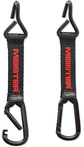 Meister Hang-Tough Fence Hooks for Baseball, Softball, Tennis & Camping - Black (Pair)