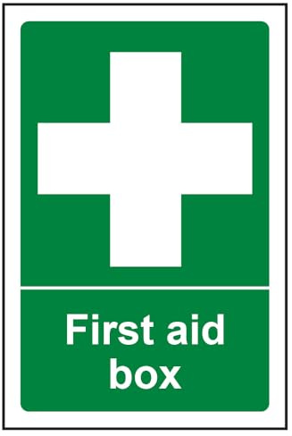 First Aid General – Scatola di pronto soccorso – 100 x 150 mm cartello di sicurezza richiudibile